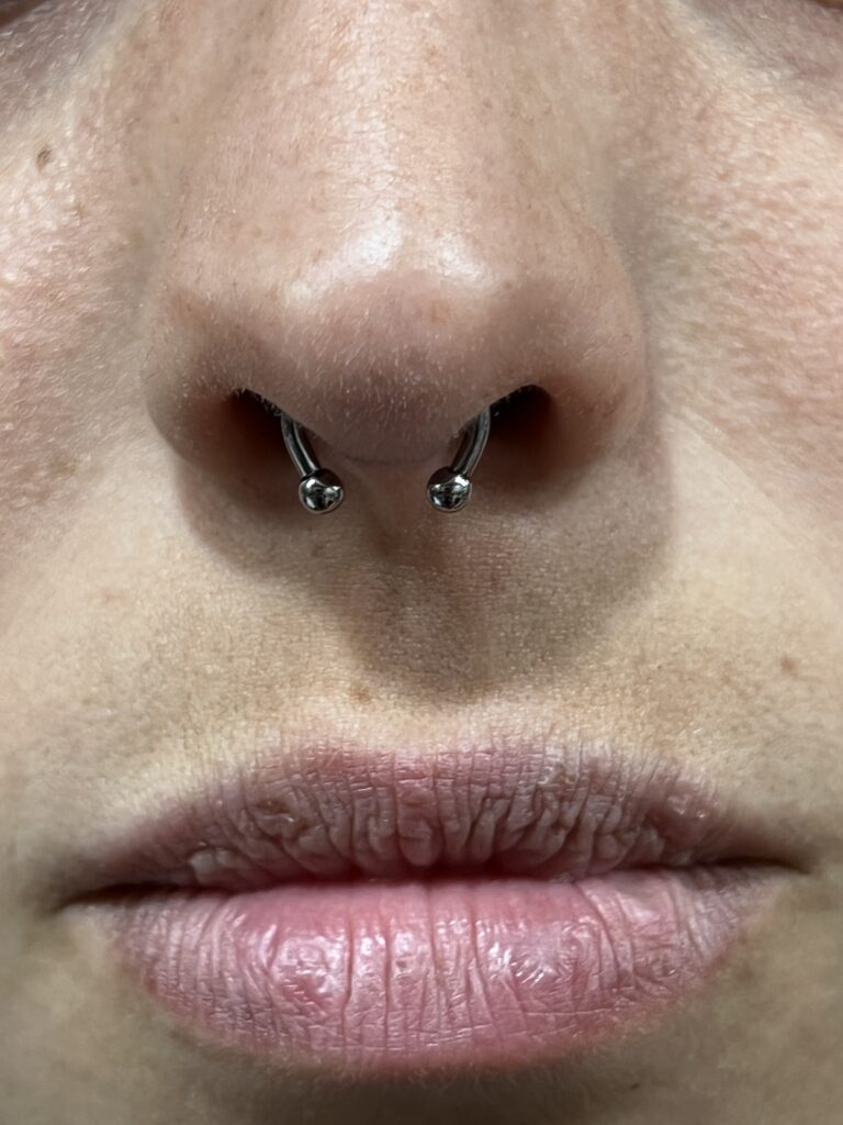 tipos de piercing: septum