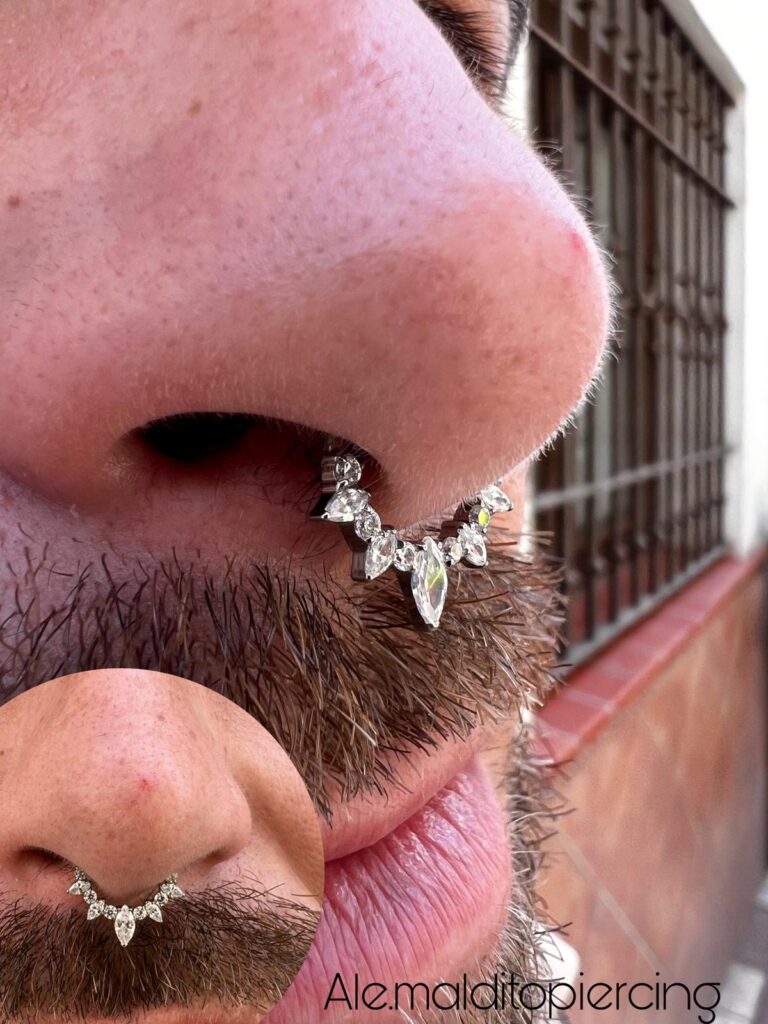 Piercings que cicatrizan más rápido: septum