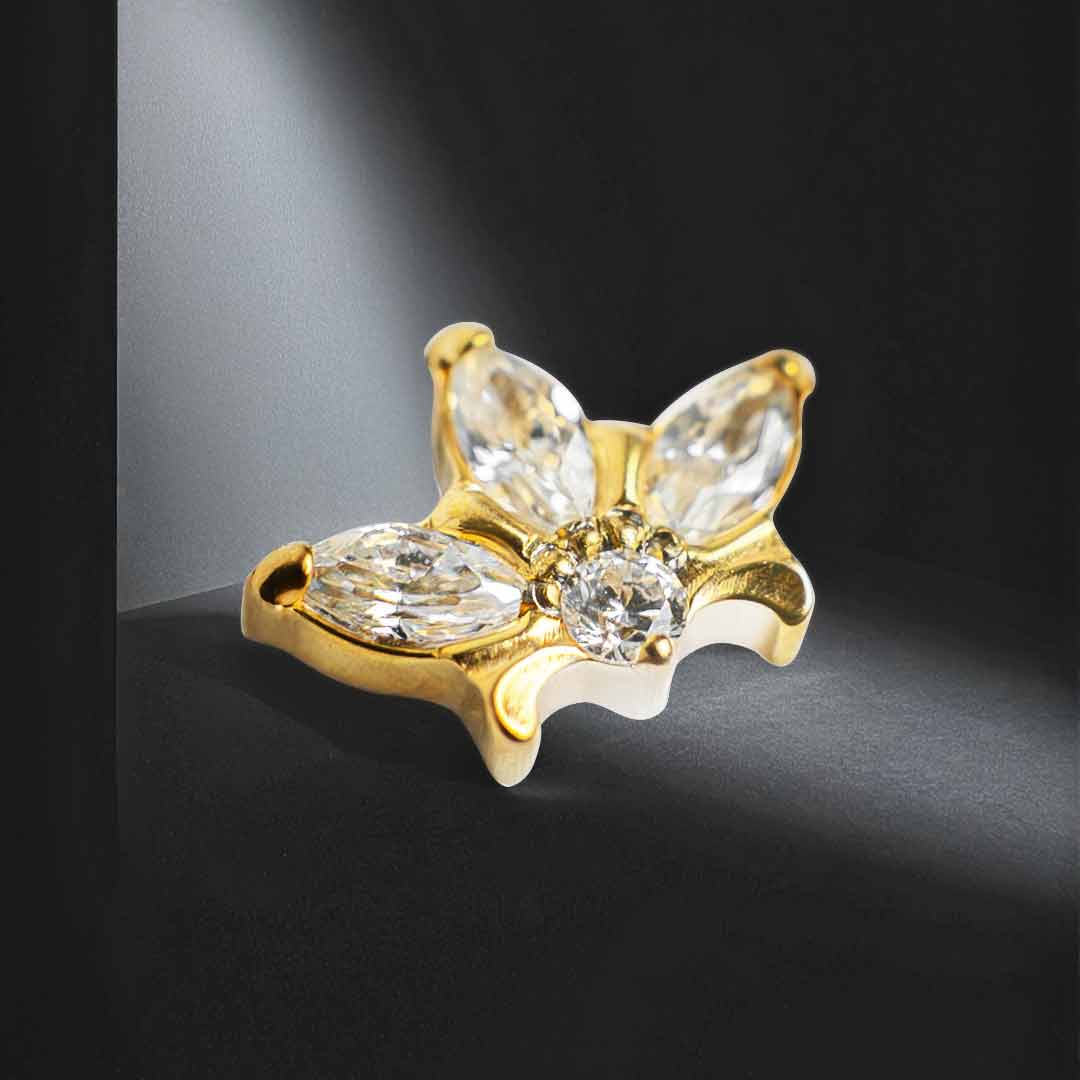 Flor de lirio (oro pvd)