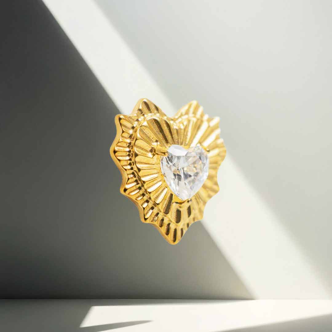 Corazon brillante (oro pvd) - Imagen 2