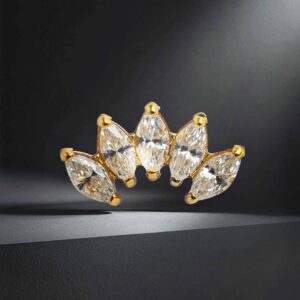 Marquise 5 puntas (oro pvd)